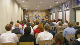 La capilla de Iglesia de Scientology de Berlín es el escenario para los servicios dominicales, bodas y bautizos. 